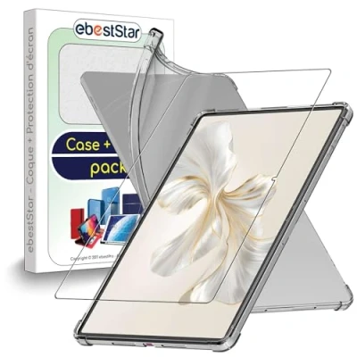Image of ebestStar for Honor Pad 9 Case, Silicone Cover Protection Ultra Clear Transparent Premium, Reinforced Corners, + Glass Screen Protector