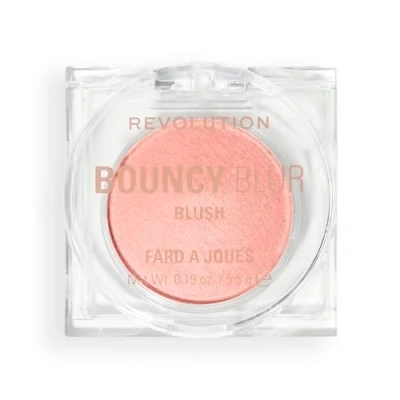 Image of Revolution Bouncy Blur Blush, Cheek &amp; Lip Makeup, Buildable Blurring Formula, Light As A Cloud Peachy Pink, Vegan Cruelty Free
