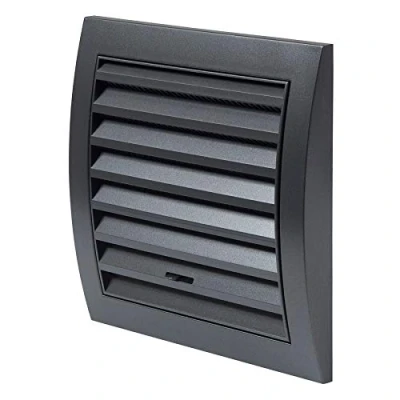 Image of 150x150mm / 6x6 inch Air Vent Cover Adjustable Ventilation Grille with Flyscreen ABS Plastic Anthracite