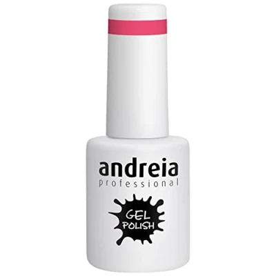 Image of Andreia Semi Permanent Nail Gel Polish for UV/LED Lamp Intense Shine and 4 weeks Lasting Manicure Varnish Colour 264 Pink Neon Shades of Red 10.5 ml