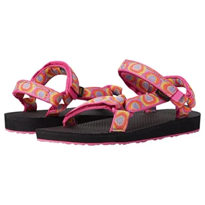 Image of Teva Original Universal Sandal, Bubbles Carrot/Fuchsia, 4.5 UK Child