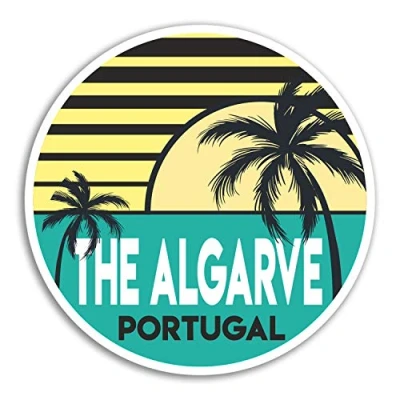 Image of 2 x 10cm Algarve Portugal Vinyl Stickers Travel Sticker Laptop Luggage #18624 (10cm Wide)