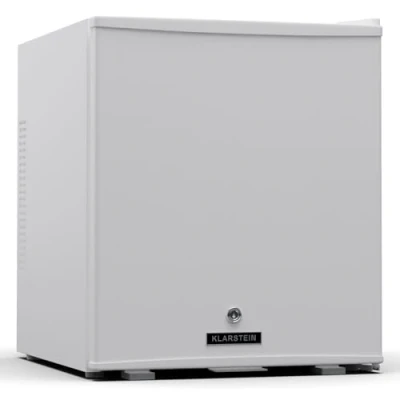 Image of KLARSTEIN fridge, mini fridge with glass door, 44L for drinks &amp; snacks, small quiet, adjustable shelves, lock, changeable door hinge, height feet