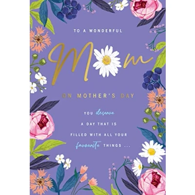 Image of Avant Garde Mother&#039;s Day Card Wonderful Mum 9 x 6 inches