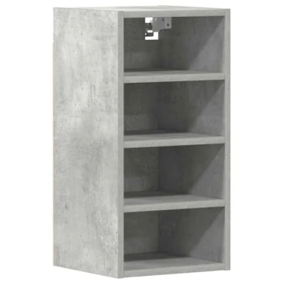 Image of vidaXL Hanging Cabinet Engineered Wood Wall Mounted Storage Unit Concrete Grey 30x29.5x60cm Modern Kitchen Organizer