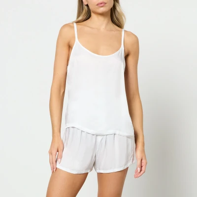 Image of Calvin Klein Pure Sheen Sleeveless Satin Short Set L