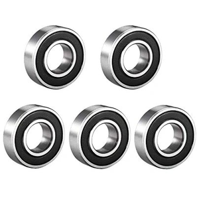 Image of 5 Pack Deep Groove Ball Bearing Double Side Rubber Sealed Bearings 15mm x 28mm 7mm