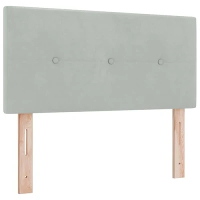 Image of vidaXL Headboard Button Tufted Light Grey 100 cm Velvet
