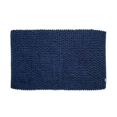 Image of Croydex Navy Super Soft Cushioned Bath Mat with Slip Resistant Backing