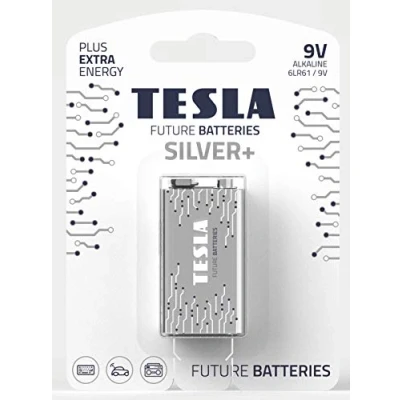Image of Silver Alkaline Battery 9V (6LR61, 9V, Blister) Pack of 1