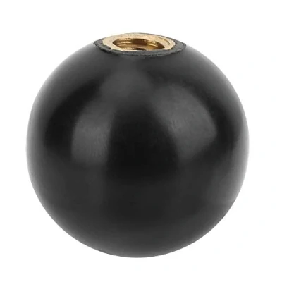 Image of Garosa 5pcs BM8*30 Ball Knob Handle Black Round Lever Machine Operation Built in Copper Screw Nut