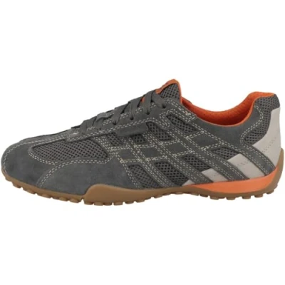 Image of Geox Snake Original Trainers, Men&#039;s, Size: 12, Grey Leather and textile