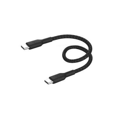 Image of Belkin BoostCharge (0.5ft) Braided USB C to Cable for iPhone 16, 16 Pro, Pro Max, Plus, 15, Galaxy S24, S23, Note10, Pixel 9, 8, iPad &amp; More Black