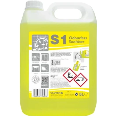 Image of Clover Chemicals Dose It S1 Hard Surface Cleaner &amp; Sanitiser (225) 5 Ltr