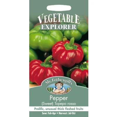 Image of Mr Fothergill?s Seeds Ltd 15421 Vegetable Seeds, Pepper (Sweet) Topepo Rosso F1