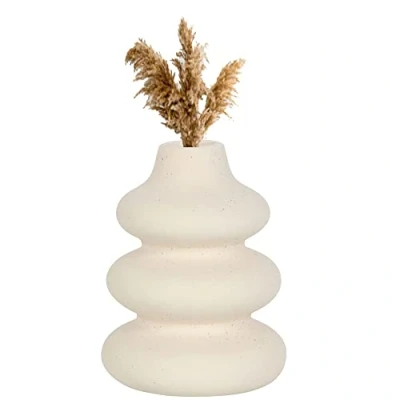 Image of Flower Vase, Pitcher Speckle Single Stem Ceramic Vase for Flower, Garden Ornaments, Real, Artificial Room décor, Christmas, Valentine, Wedding Gift