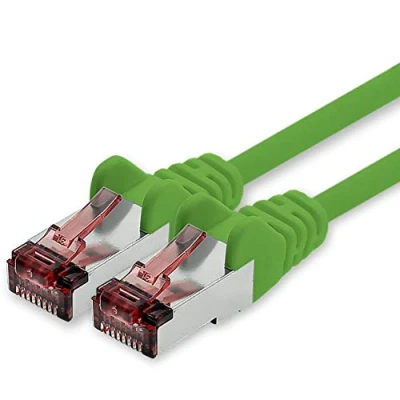 Image of freiwerk 3 meter green 1 x Ethernet LAN cable Cat6 networkcable SFTP PIMF patch 1000 Mbit s