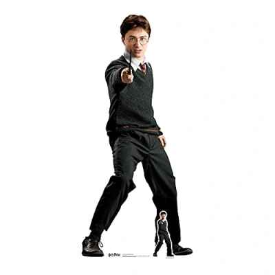 Image of STAR CUTOUTS SC1085 Hogwarts Lifesize Cardboard Cutout Potter Party Theme 160cm Tall, Harry Uniform, 160 x 74 cm