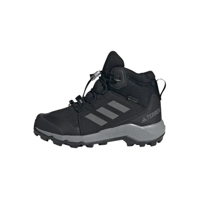 Image of Adidas Terrex MID Hiking shoes for kids, Size: 10K, core black grey three Textile/synthetics