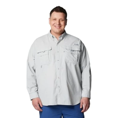 Image of Columbia Men&#039;s Bahama II Long Sleeve Shirt, Cool Grey, XXL