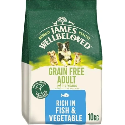 Image of James Wellbeloved Dog Adult Hypoallergenic Dry Food Grain Free Fish 10 kg