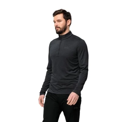 Image of Jack Wolfskin Men&#039;s Sky Thermal Hz M Hiking Shirt, Black, S