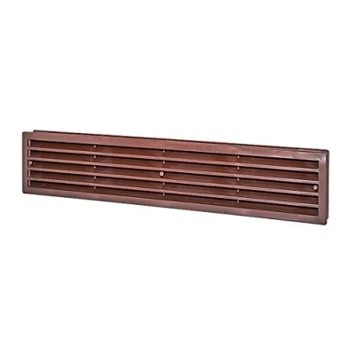 Image of Bathroom Door Air Vent Grille 450mm x 92mm Two Sided Ventilation Cover POW33 (Brown)