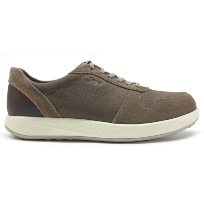 Image of Sven Full Grain Velour Leather Men&#039;s Wide Trainers