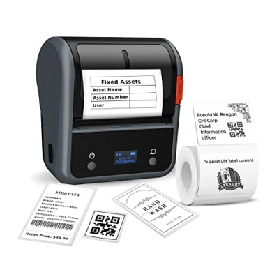 Image of NIIMBOT Label Maker Machine, B3S Upgrade 3Inch Barcode Printer, Wireless Thermal with 1Pack 70x50mm Label, Makers for Clothing, Jewelry, Mailing, &amp; Small Business