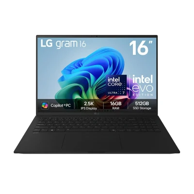 Image of LG gram 16 16Z90TL G.AU75A1 16&quot; Laptop, Copilot PC Intel®Core Ultra 7, 512 GB SSD, Black, Black