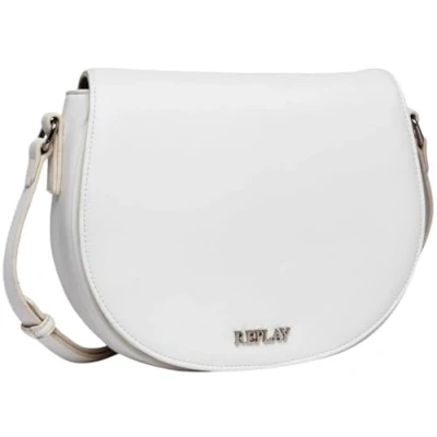 Image of Replay Bandoliera Saddle BAG Across body bag, Women&#039;s, Size: One Size, White