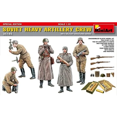 Image of Miniart 1:35 Scale Soviet Heavy Artillery Crew, Special Edition Plastic Model Kit