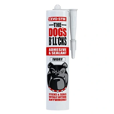 Image of EVO STIK THE DOG&#039;S B*LL*CKS Adhesive &amp; Sealant, Solvent Free, High Strength, Multi purpose, Waterproof, Colour: Ivory, Size: 290ml