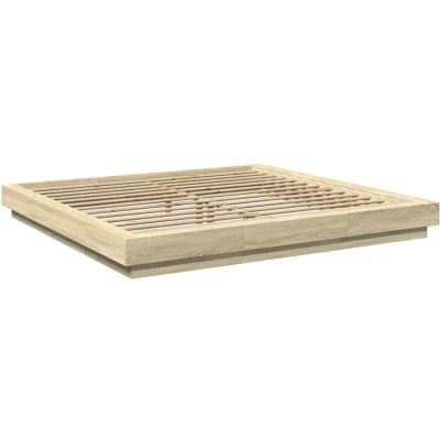Image of vidaXL Bed Frame without Mattress Sonoma Oak 200x200 cm