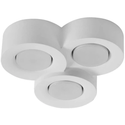 Image of Lindby ceiling light Levia, 3 bulb, 26x24.5cm, white, plaster