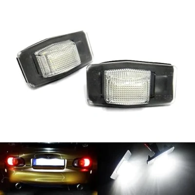 Image of RZG 2x LED Licence Number Plate Light White Canbus For 1998 05 MX 5 Miata NB Roadster 323 MPV