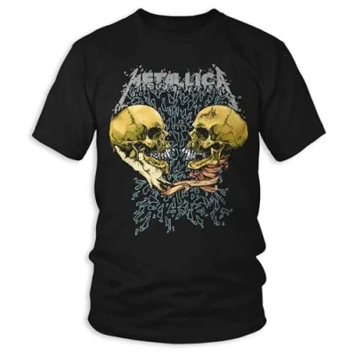 Image of Metallica T Shirt Sad But True Band Logo Official Mens Black L