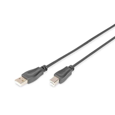 Image of DIGITUS 1.8m Length USB 2.0 A Male B Connection Cable Black