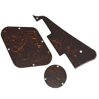 Image of Dopro Red Black Tortoise LP Pickguard &amp; Rear Plate Switch Cavity Covers for Gibson Les Paul