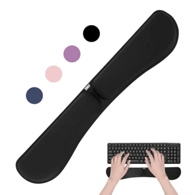 Image of ZIBLY Wrist Rest Keyboard and Mouse Set Anti Skid Non Slip Ergonomic Cushion Support Pad Easy Typing,Pain Relief Premium Memory Foam for Work from Home Gaming Computer Laptop (Black)