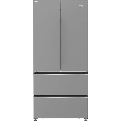 Image of BEKO HarvestFresh Aeroflow GNE4543VPX Fridge Freezer Stainless, Silver/Grey