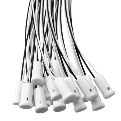 Image of BuxiuGK 20 Pieces G4 Wire Connector Socket,Ceramic Lamp Holder 20cm Sockets 12V for Halogen Incandescent LED Socket Connector,White