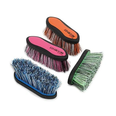 Image of Shires 1484 Ezi Groom Small Grip Dandy Brush Lime Green