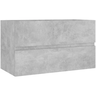 Image of vidaXL Sink Cabinet Concrete Grey 80x38.5x45 cm Engineered Wood