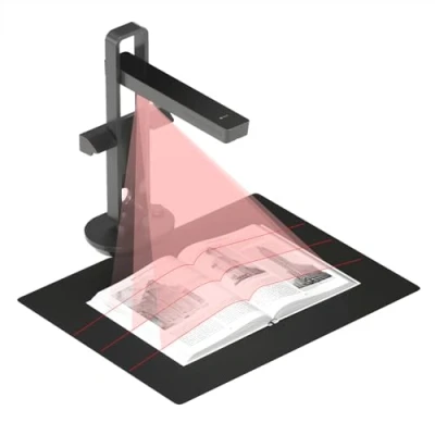Image of CZUR Aura Pro 14MP Portable Book Scanner, A3 Document Auto Flatten and Fingerprint Removal Technology, 90 Degrees Foldable Multi Language OCR Scanner for Mac Windows