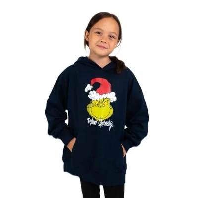 Image of United Labels The Grinch Hoodie for Boys and Girls Children&#039;s Sweatshirt Pullover with Hood blue, 170 176