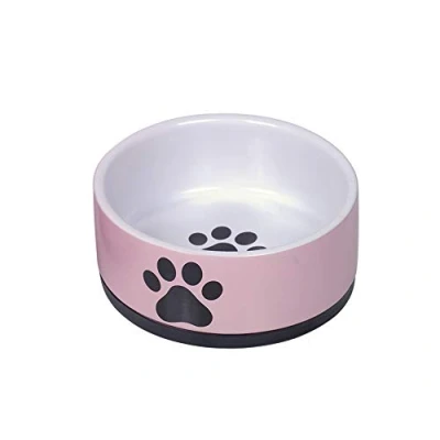 Image of Nobby Ceramic Bowl Paw Pink Diameter 14 x 6.5 cm 0.4 L Pack of 1