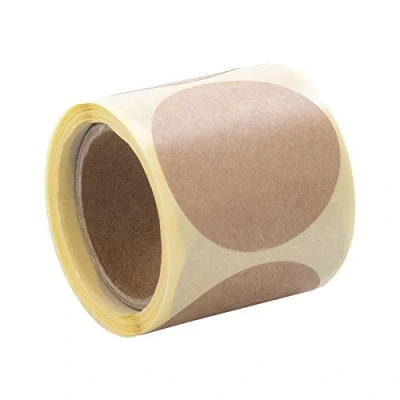 Image of MDlabels Smooth Natural Brown Round Kraft Stickers 47 mm Pack of 100 Dot Labels Self Adhesive