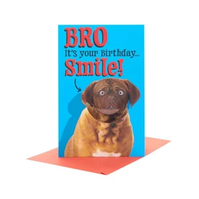 Image of UK Greetings Birthday Card for Brother Smile Design