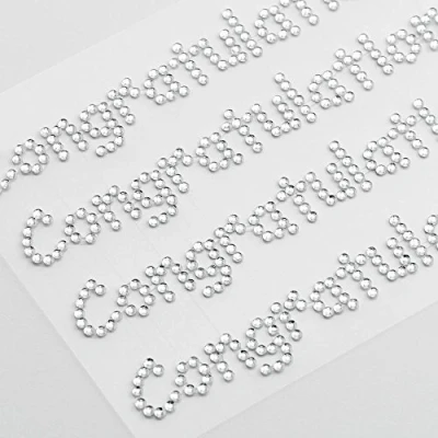 Image of 10.3cm Congratulations Self Adhesive Diamante Rhinestone Gem Craft Sticker (4 Pieces)